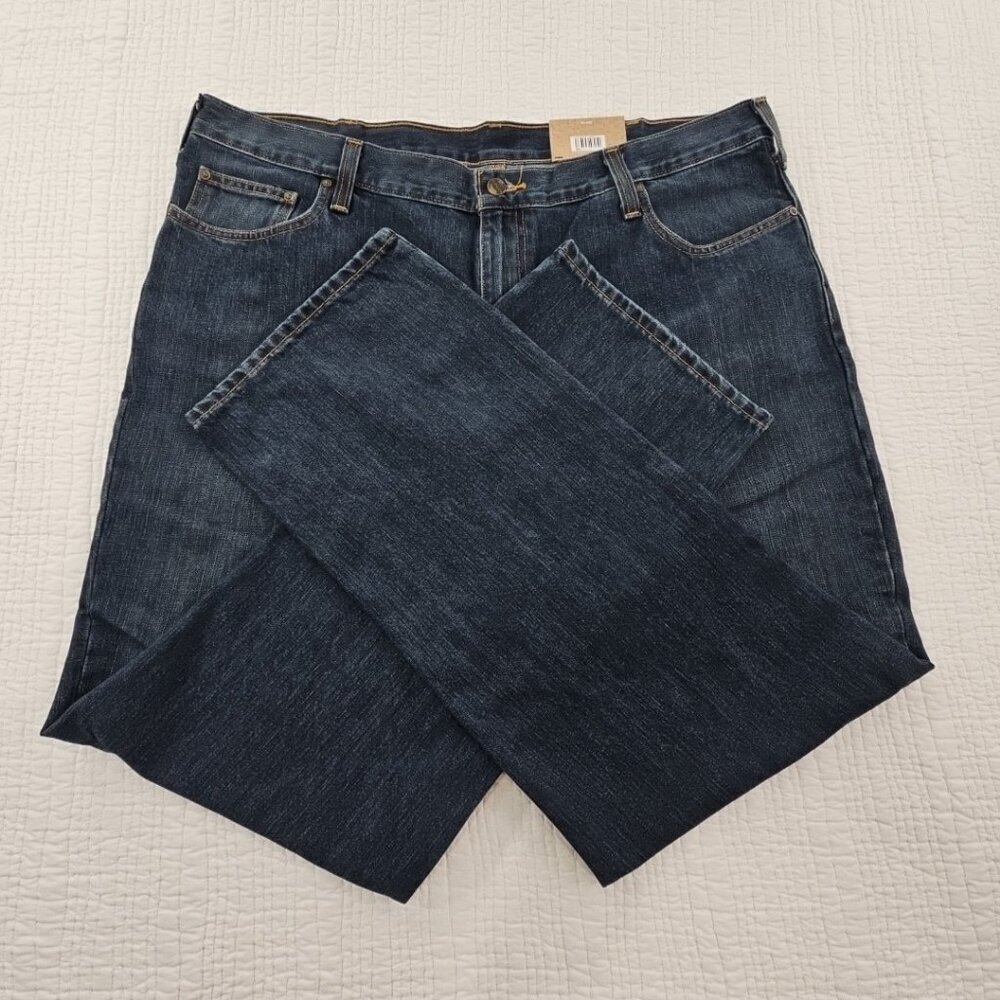 Carhartt Holter Jeans Men's 42x32 Relaxed Straight Leg Blue Stretch NWT BD1483-M - Picture 3 of 16